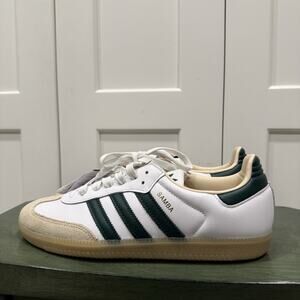 New Adidas Samba OG 'White Collegiate Green Gum' Shoes Size 9 JS3831